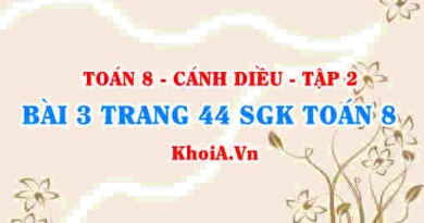 Bài 3 trang 44 Toán 8 Cánh Diều Tập 2